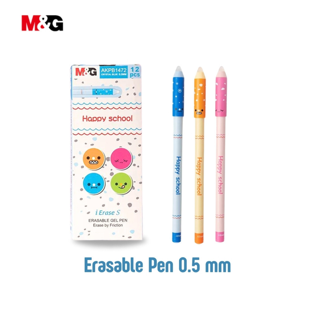 

Erasable Gel Pen Pulpen Bisa dihapus M&G Happy School 0.5 MM Tinta Hitam Motif Fancy Lucu #AKPB14S9 - Jual Satuan