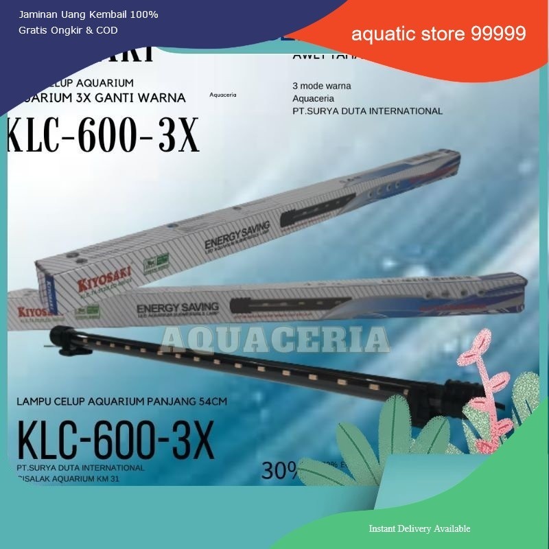 Lampu Celup aquarium 60 CM 3X ganti warna KIYOSAKI KLC 600 3X MODE warna LAMPU LED Aquarium