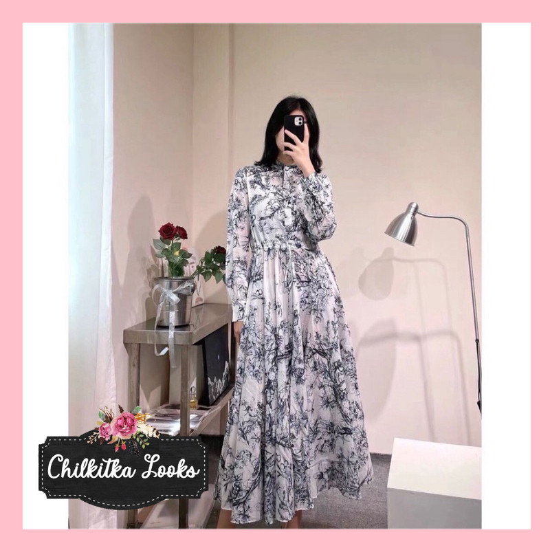 CHILKITKA LOOKS FASHION SELEBGRAM OUTFIT Hugo Dress Floral Korean Vintage Summer Dinner Casual Stree