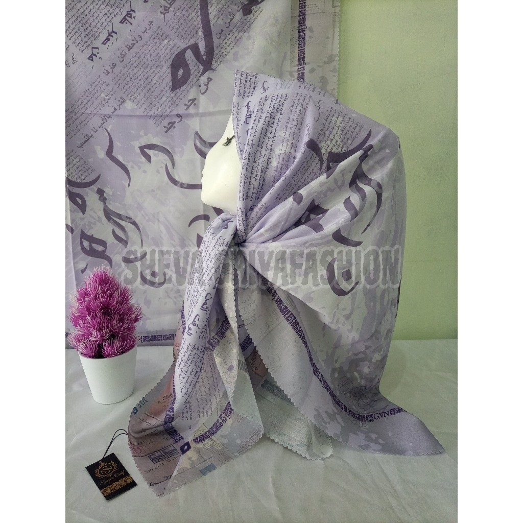 KERUDUNG SANTRI MOTIF ARAB PEGON VOAL MUSLIM SQUARE STANDAR JILBAB SANTRIWATI