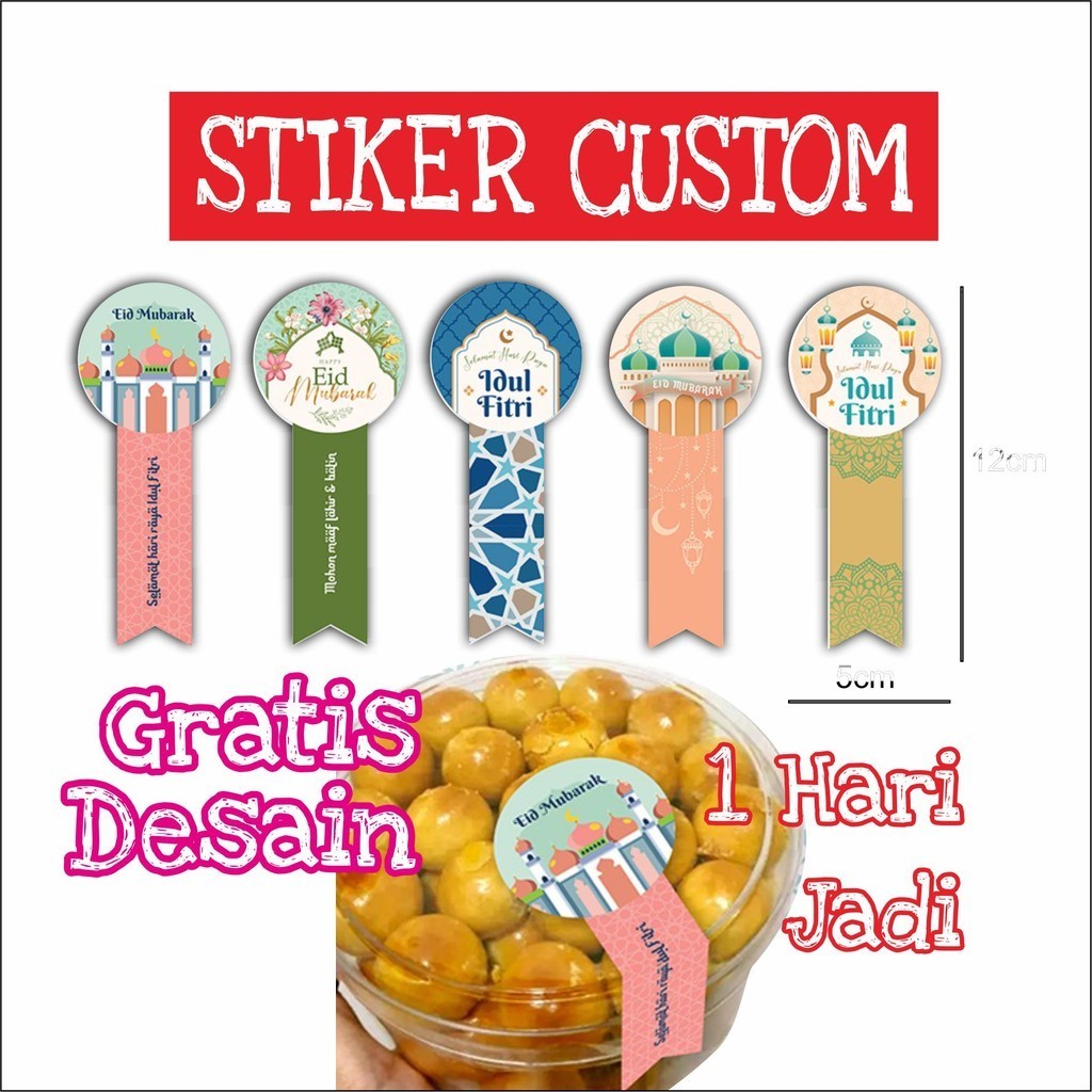 

Sticker Segel Toples Lebaran Toples Idul Fitri Lidah diameter 5 cm pj 12 cm