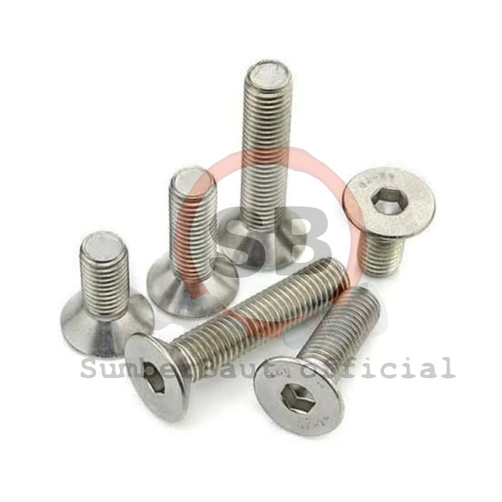 M8x30 Verseng L Stainless - Countersunk Hex Socket SS304 8x30