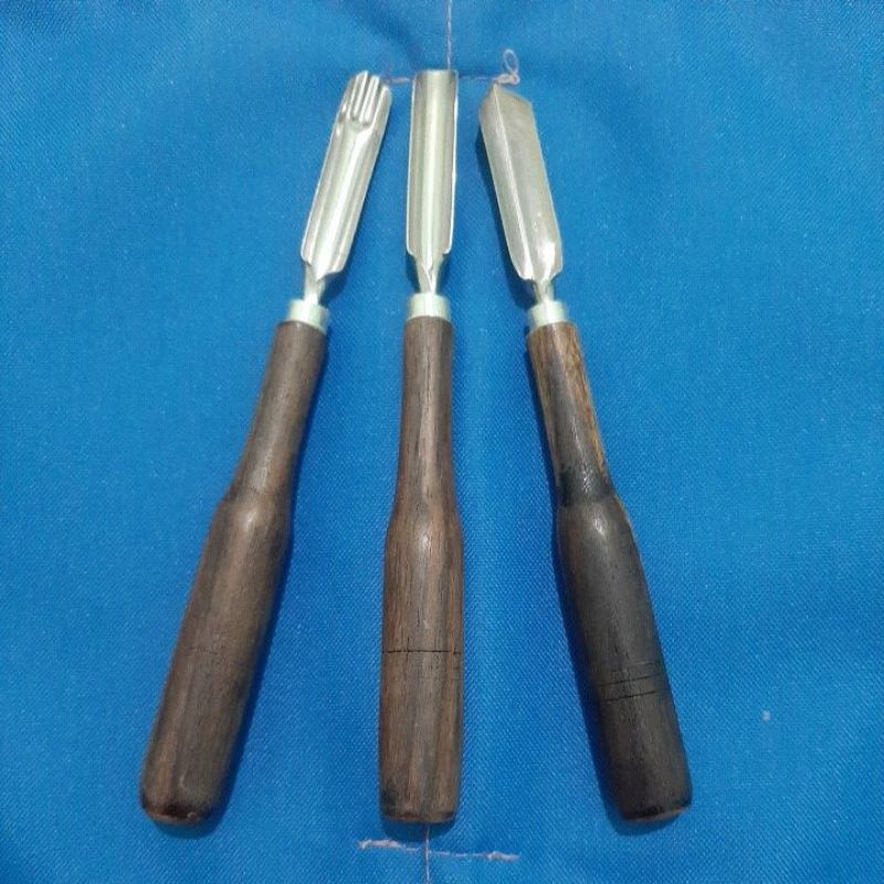 Pisau ukir buah paket scoop isi 3 buat garnish tumpeng / Pisau ukir buah paket isi 3 buah / Pisau Uk