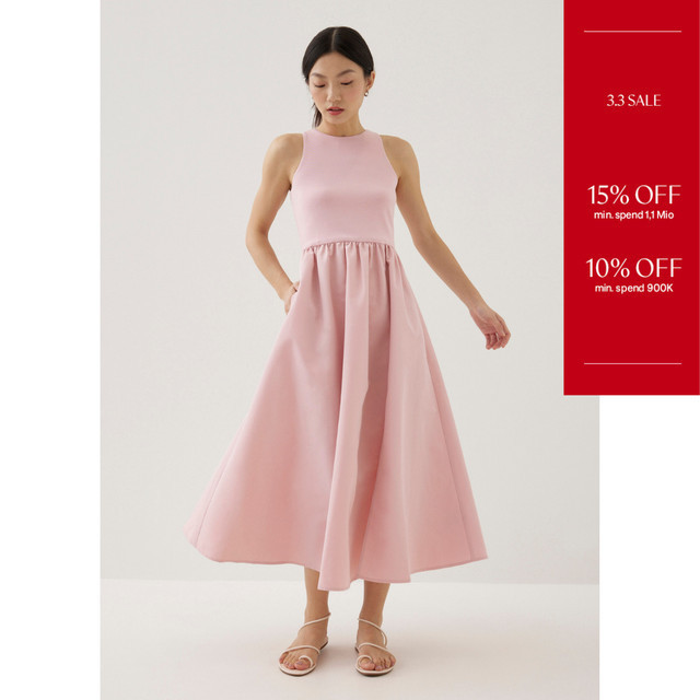 Love, Bonito - Dress Wanita - Quintessa Jersey FIt & Flare Midaxi Dres - XL