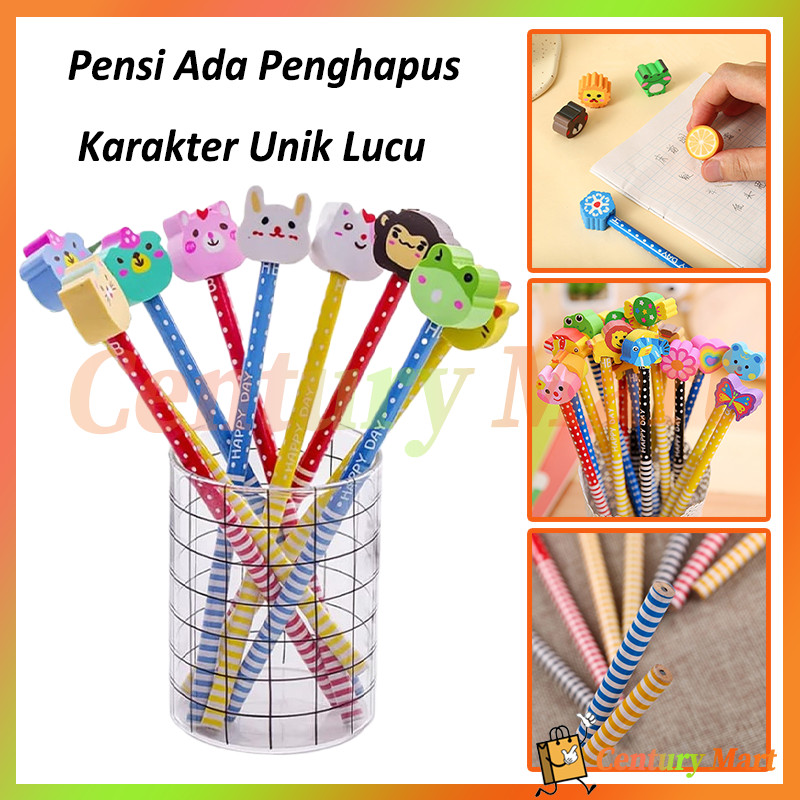 

Pensil Penghapus/Pensi Ada Penghapus Karakter Unik Lucu /Pensil Fancy/Fancy Pensil Unik Karakter Souvenir