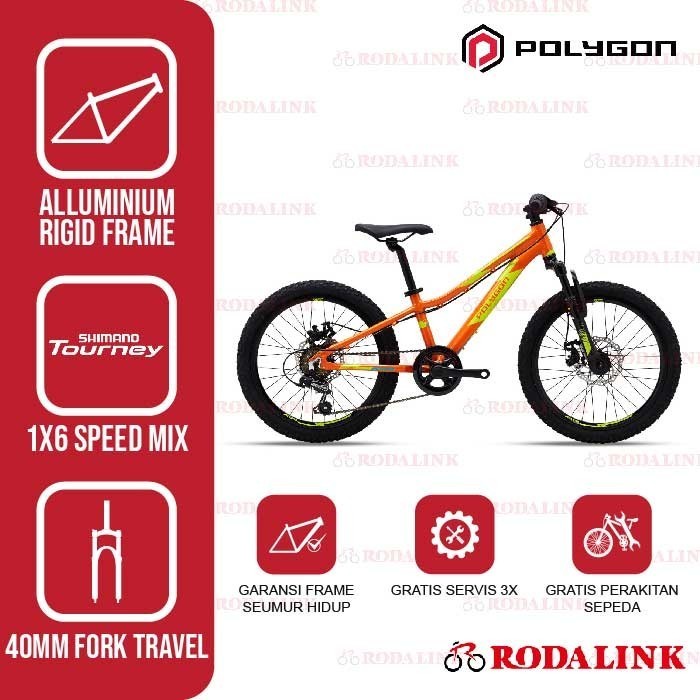 HOT PROMO SALE Polygon Sepeda Anak Mountain Bike Junior Relic 20 – Orange