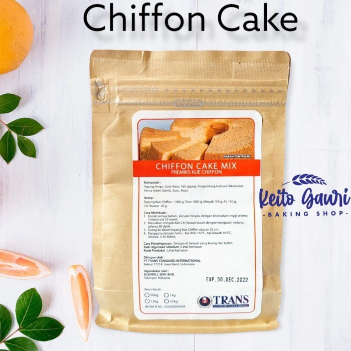 

[BEST] Trans Chiffon Cake Mix 500 Gram Tepung Premix Kue Bolu Vanila