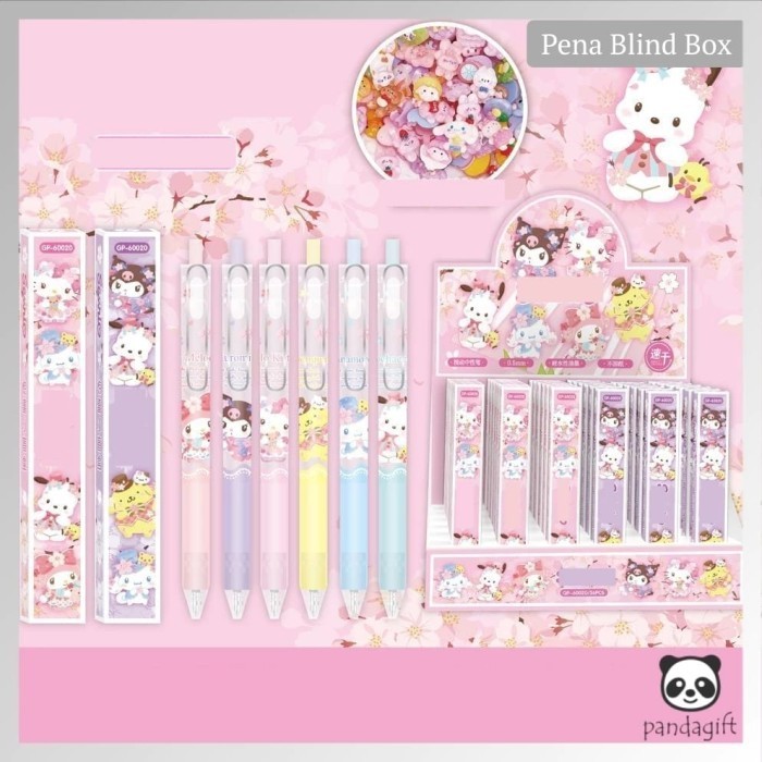 

Pulpen Sanrio Blind Box Mekanik Bolpoin Pena Anak Sekolah Cewek