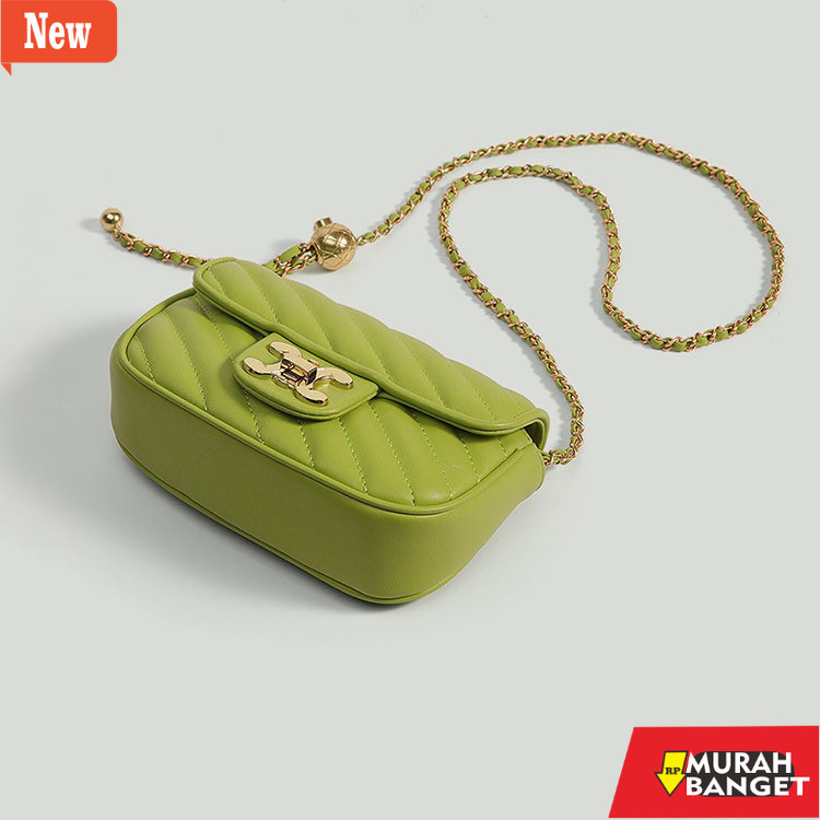 Tas buat lebaran- Tas Selempang Kulit Wanita Dompet Hp Cewek Rantai Luxury Mini Bag JS 8156 7369