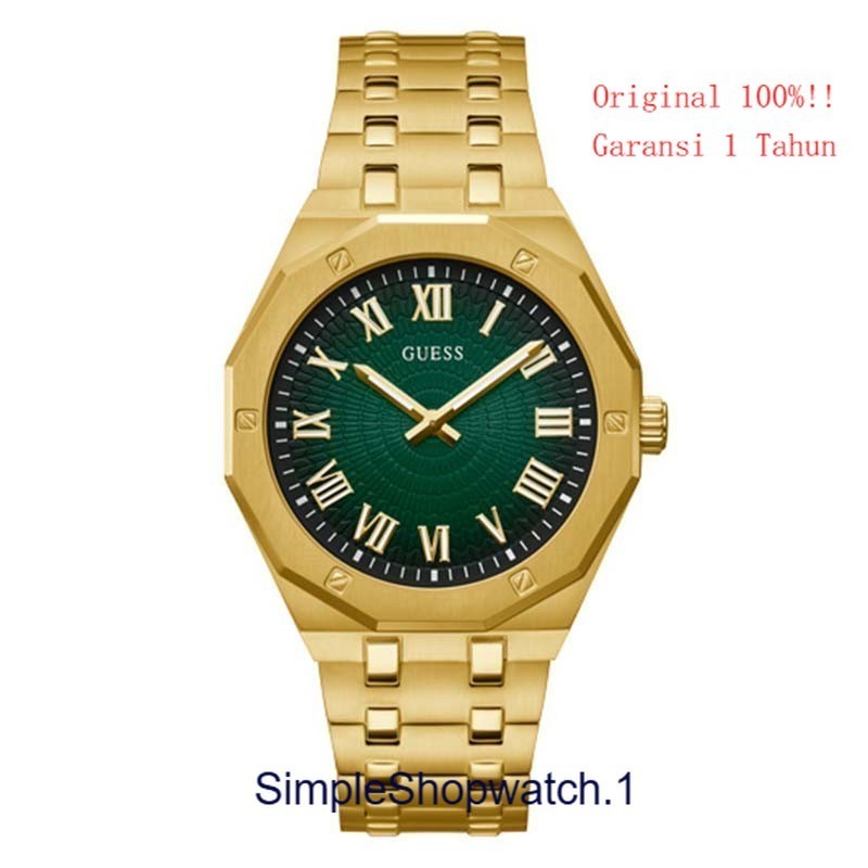 Original 100% GUESS GW0575G2 ASSET Jam Tangan Pria  Gold Garansi Resmi 1 Tahun