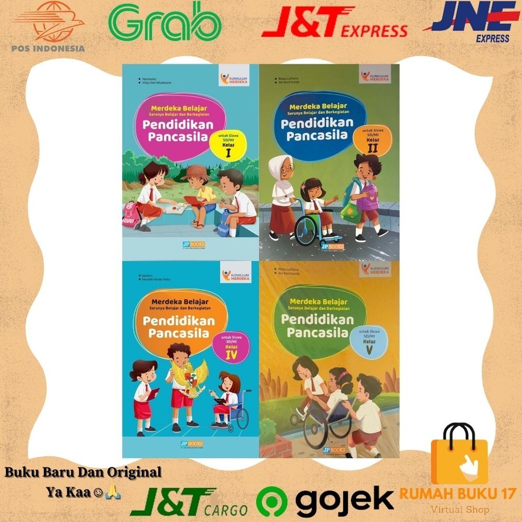 Kurmer JP Books | Buku Pendamping Pancasila Kelas 1 2 3 4 5 6 SD