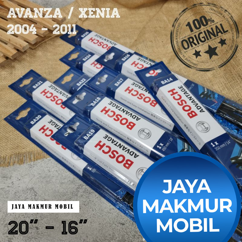 WIPER BLADE MOBIL AVANZA / XENIA 2004 - 2011 BOSCH ADVANTAGE 20" - 16" ORIGINAL