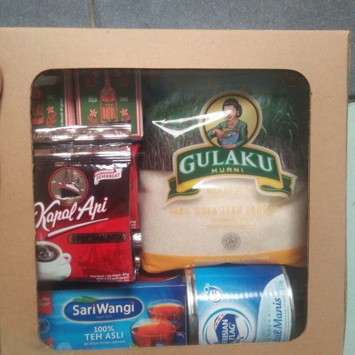 

Hampers Paket Sembako 4 Macam Free Teh Tubruk