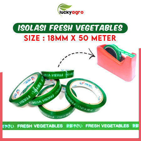 

Selotif Isolasi Lakban FRESH VEGETABLES Untuk Salad Buah Sayur (18mm x 50 Meter)