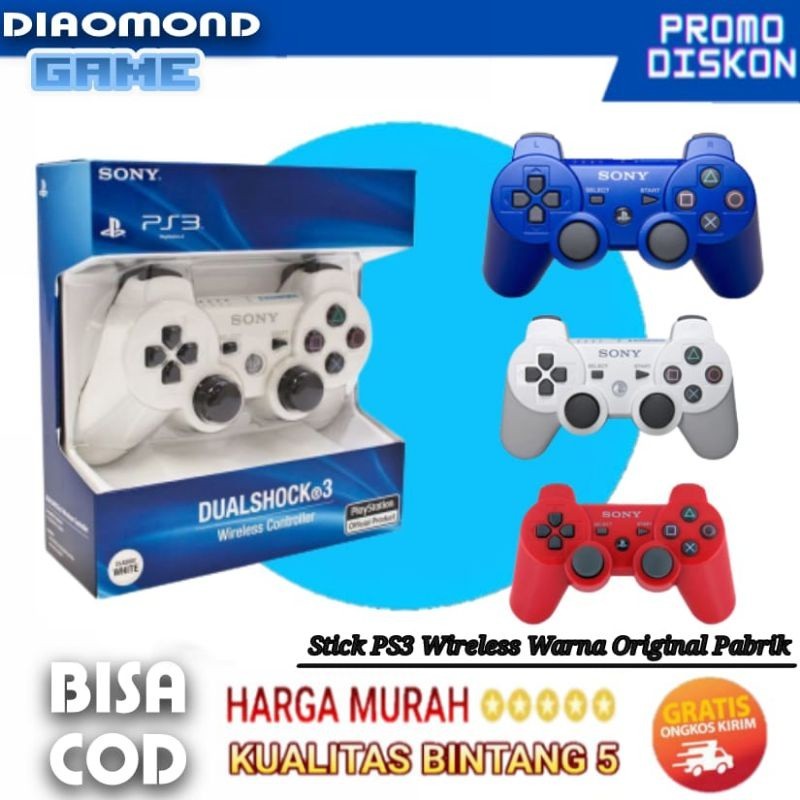 Stik Stick PS3 Wireless Original ORI Pabrik Warna - STIK MURAH - STIK PC - STIK PS