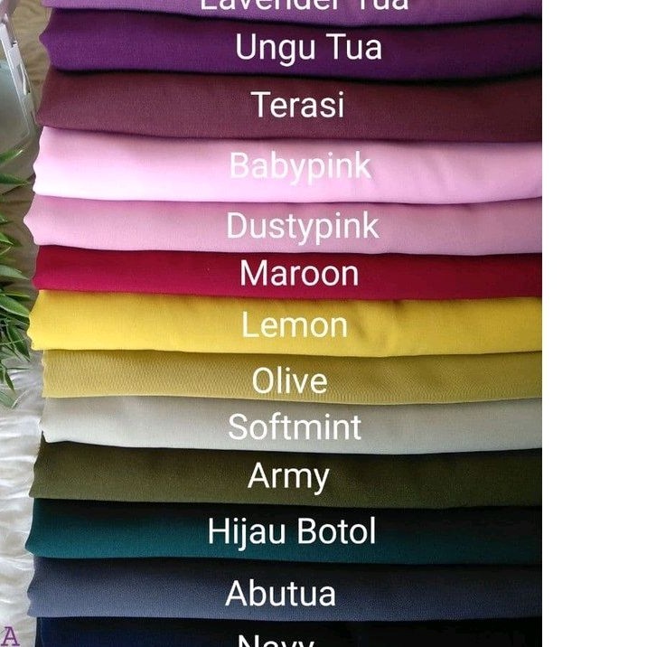 Promo [1meter] Kain Wolfis Grade A Meteran bahan baju gamis kurung pemda kerudung polos premium mura