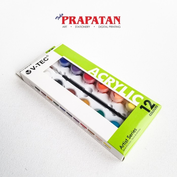 

V-TEC Acrylic Paint set 12 Warna VT-512TB / Cat Akrilik V-TEC set -YY41