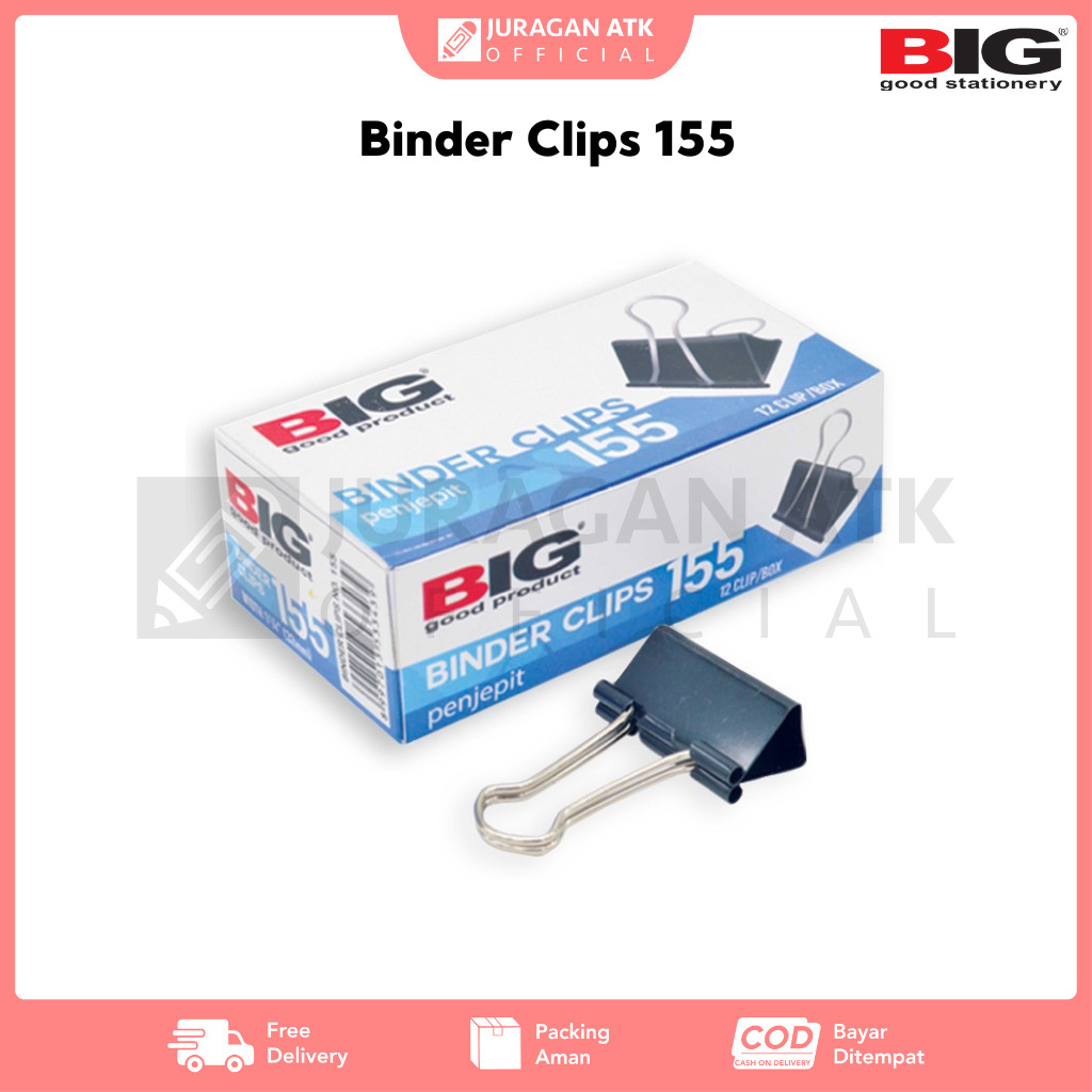 

Binder Clips 155 BIG Penjepit Kertas 155 BIG BC-155