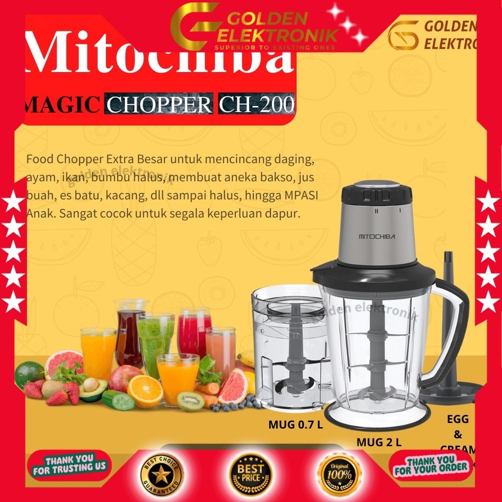 Super Food Chopper Blender Serbaguna Mito CH 200 / CH200 / CH-200