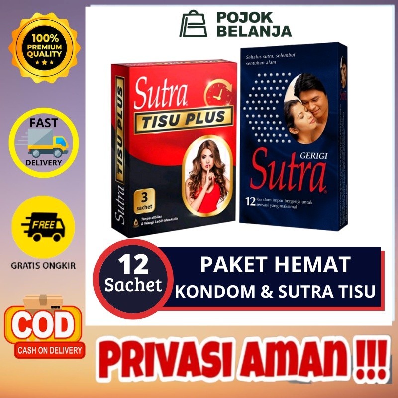 SBP - [Ready] Kondom Sutra Gerigi (12 Pcs ) - Tissue Tisu Sutra Plus Paket Untuk Pria (3 Pcs) - Tiss