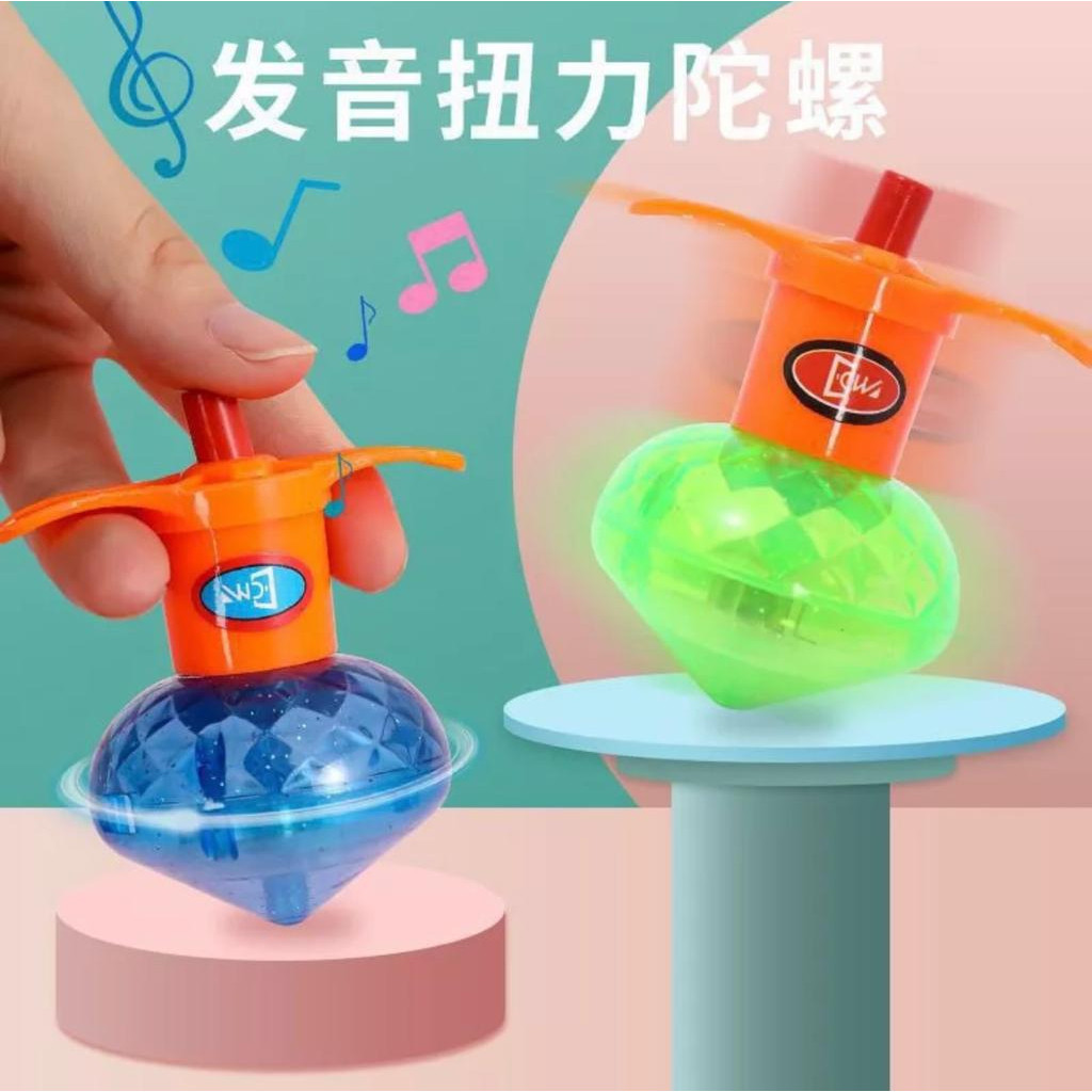 Mainan Gasing UFO Lampu LED