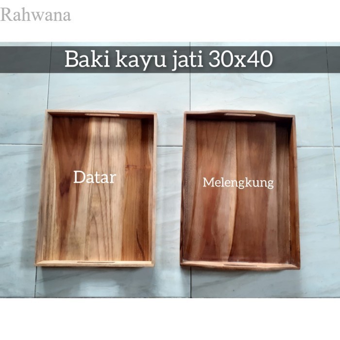 

Baki Kayu Jati/Nampan Kayu Jati Jumbo 30x40x4cm - Jati 30x40 Mlgk antik