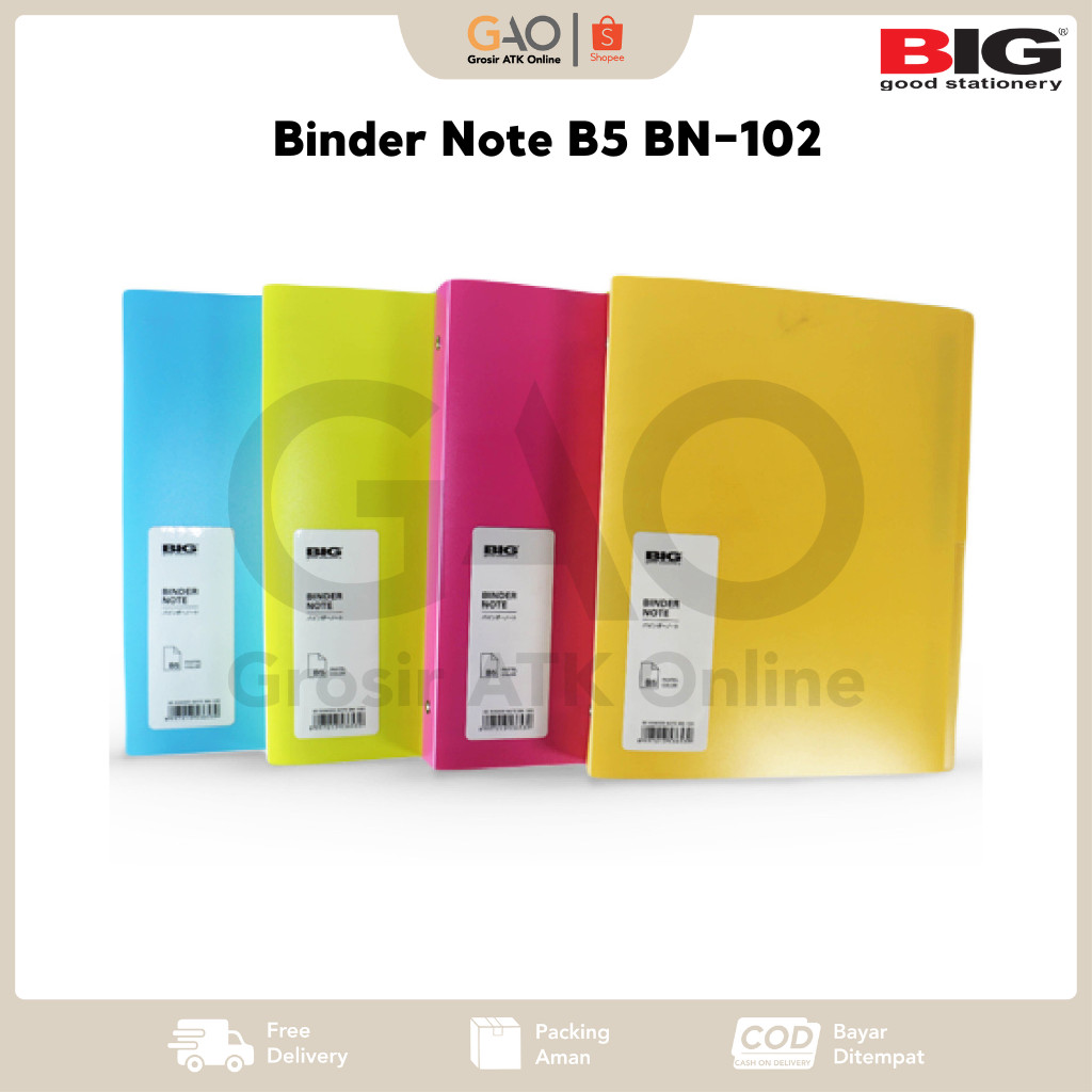 

Binder Note B5 BIG BN-102 Binder Note B5 Ring Warna Pastel Polos BN-102