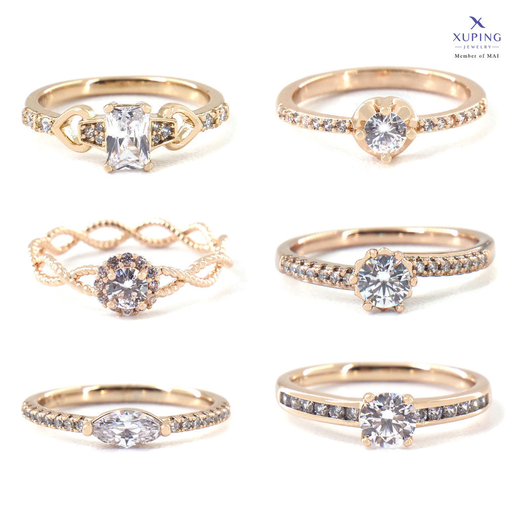 Xuping Cincin Emas Fashion Simple Aksesoris Wanita Cantik