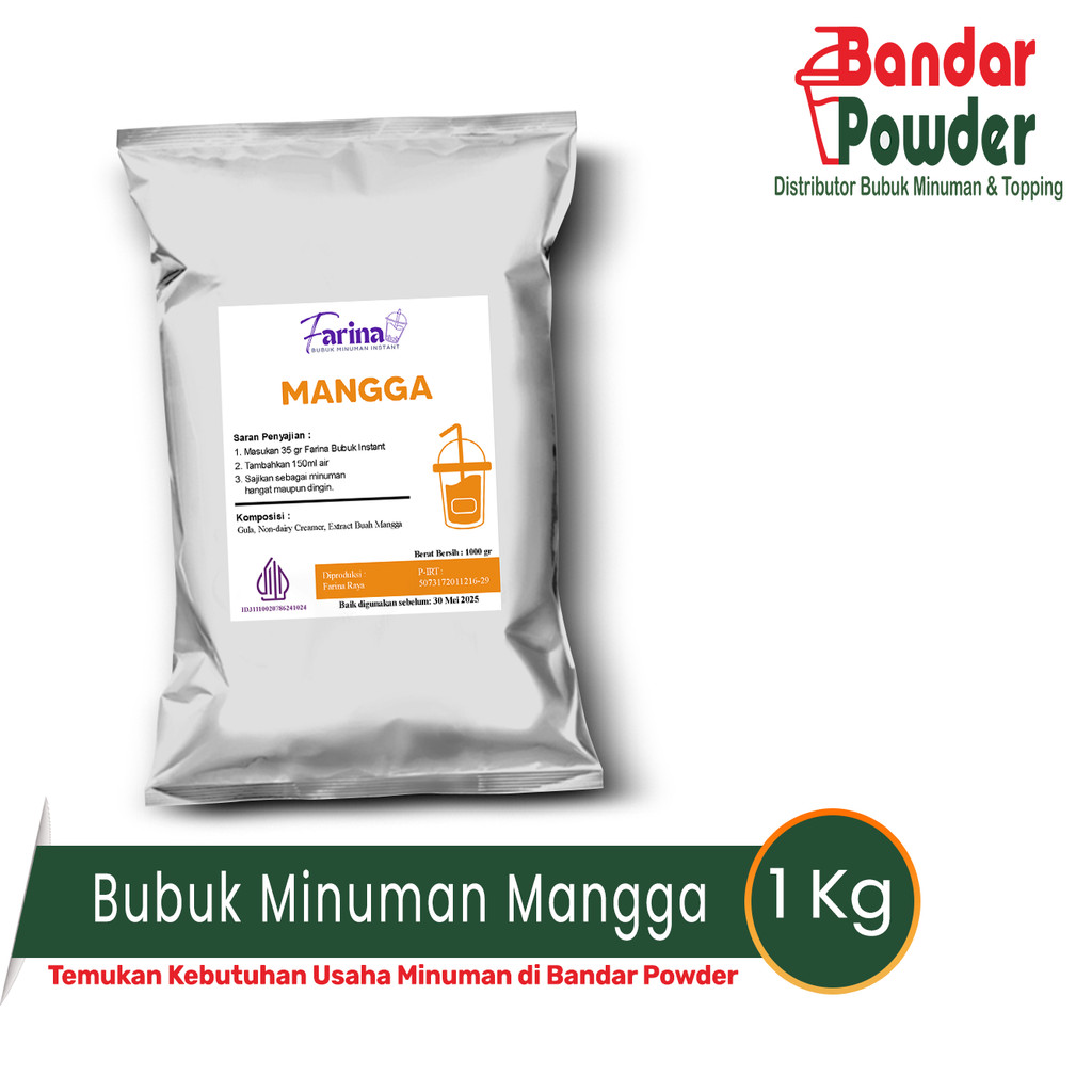 

Bubuk Minuman Mangga 1kg MIX - Farina Serbuk Minuman Mix