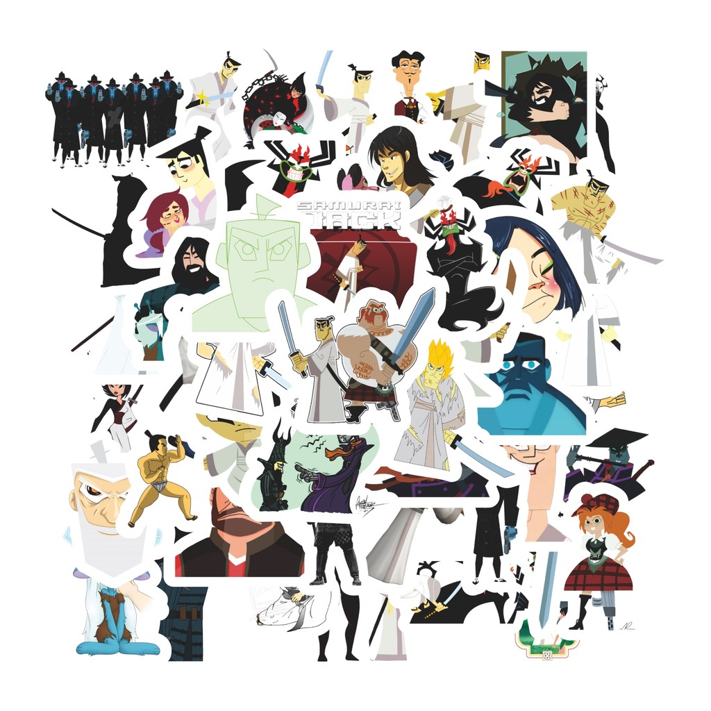 

COD 50 Pcs Stiker Samurai Jack Lucu Anti Air Untuk Dekorasi Notebook Sepeda Skateboard Handphone