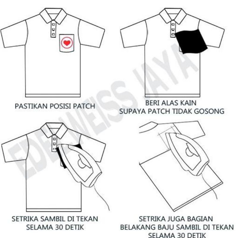 Bordir lem patch iron on bordir lem perekat patch tinggal sertika