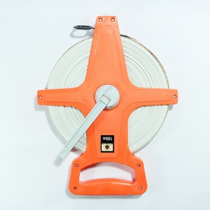 Meteran Rol Tancap Gulung/Roll Meter "T" 100 /Meteran Tanah 100 Mtr