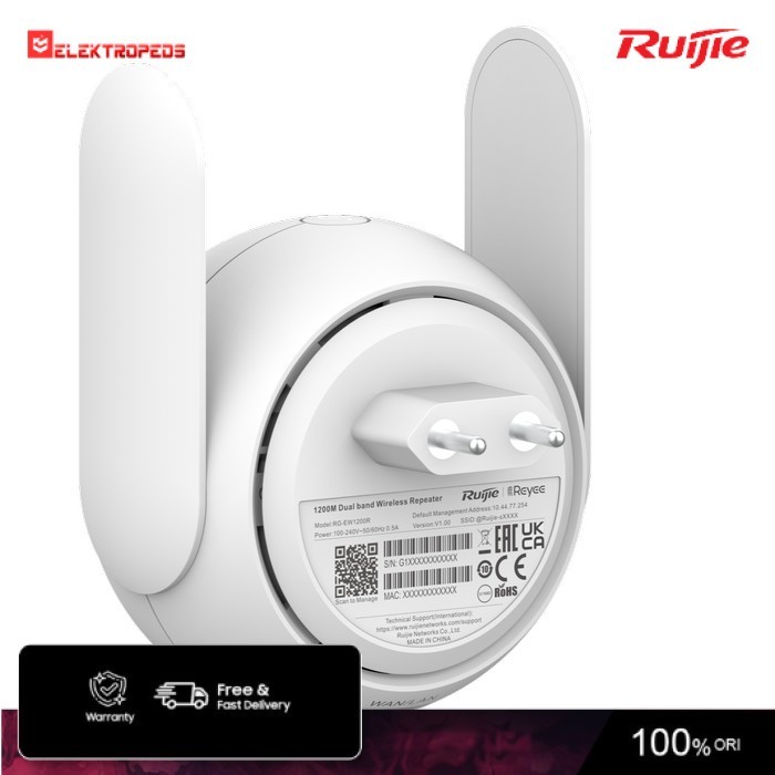 RUIJIE RG-EW1200R 1200M Dual-band Mesh Wi-Fi Extender - Ruijie Switch - Ruijie