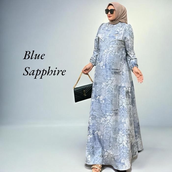 [Terbaru] [BISA COD] Jenna Dress 2 Bahan Jacquard Ekslusif 2025 Gamis Simple Elegant Tebal Lembut Ha