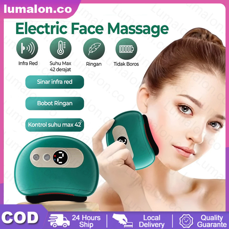 Lumalon Gua Sha Electric Face Beauty Machine Kerokan Badan Dan Wajah Face Rejuvenation 9 Level ORI-g