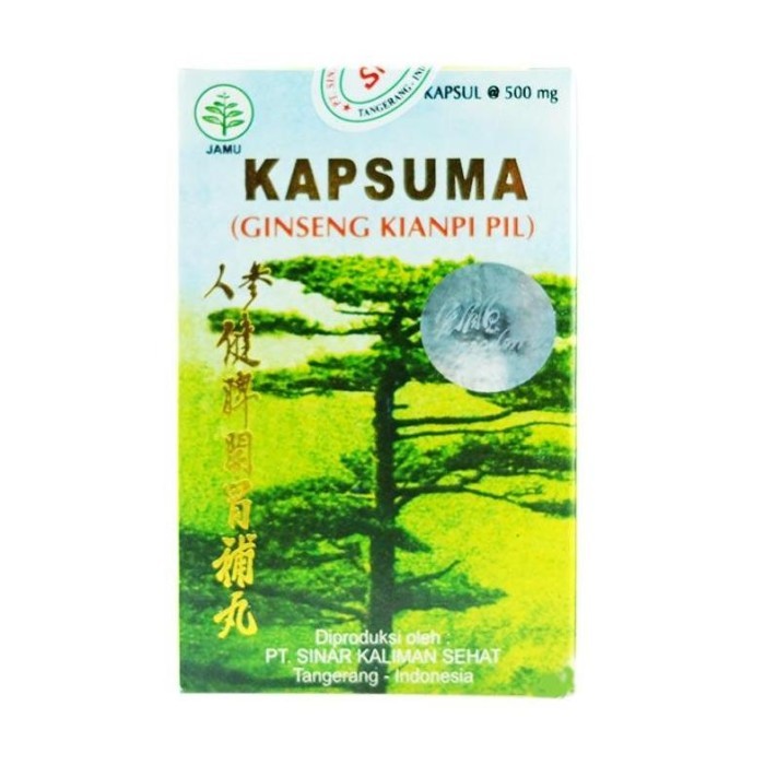 

[andiroshop] Kianpi Kapsuma Ginseng Pil Obat Penggemuk Badan - Hijau Lumut
