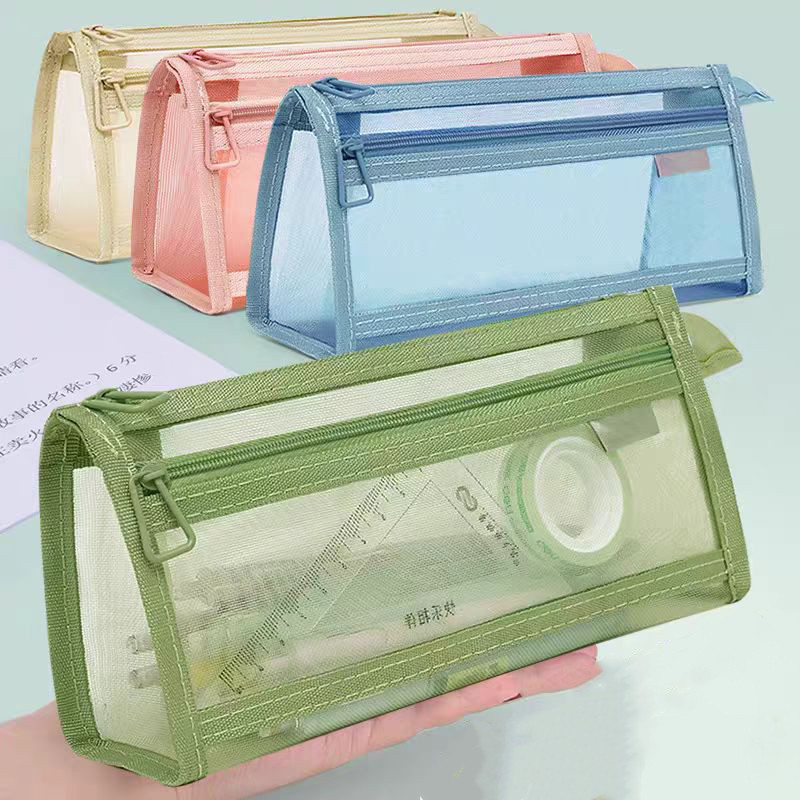

Tempat Pensil Korea Mesh / Tempat Pensil Transparan Simple Transparan - Stazionario