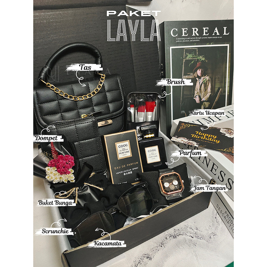 

INAYA Hampers Cewek Premium Aesthetic | Gift Box Hadiah Kado Ulang Tahun Wisuda Wedding Anniversary Lebaran FREE Kartu Ucapan - PAKET LAYLA