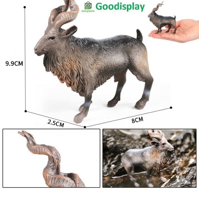 "V.NLN" - TERMURAH aneka mainan pajangan miniatur hewan animal figure domba rusa antelope - Markhor