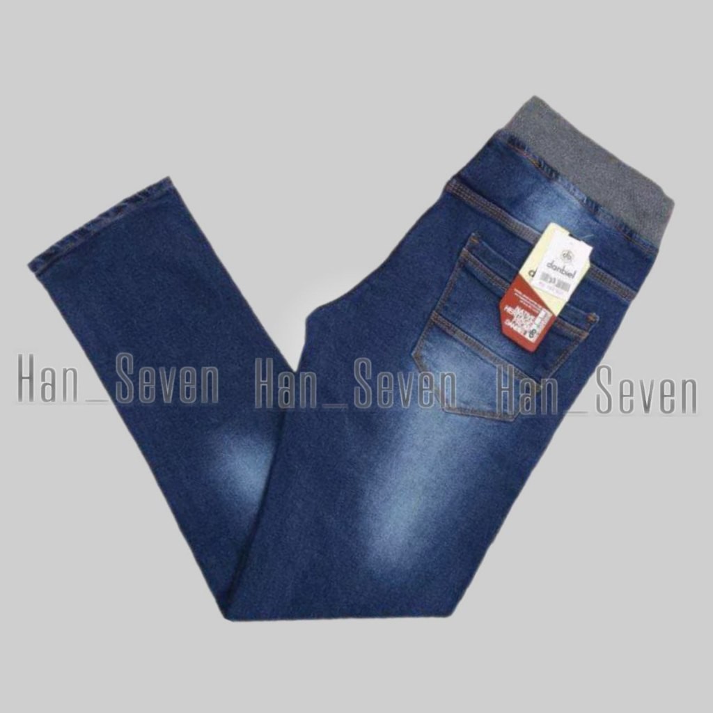 TERLARIS.Celana Jeans Panjang Pinggang Karet_Celana Jeans Pria_Celana Jeans panjang Pinggang Karet