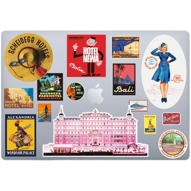 

27 Pcs/Sets Big Size Travel Stickers Retro Aesthetics Stickers Pegatinas Waterproof Pvc Decorate for Suitcase Skateboard Mobile