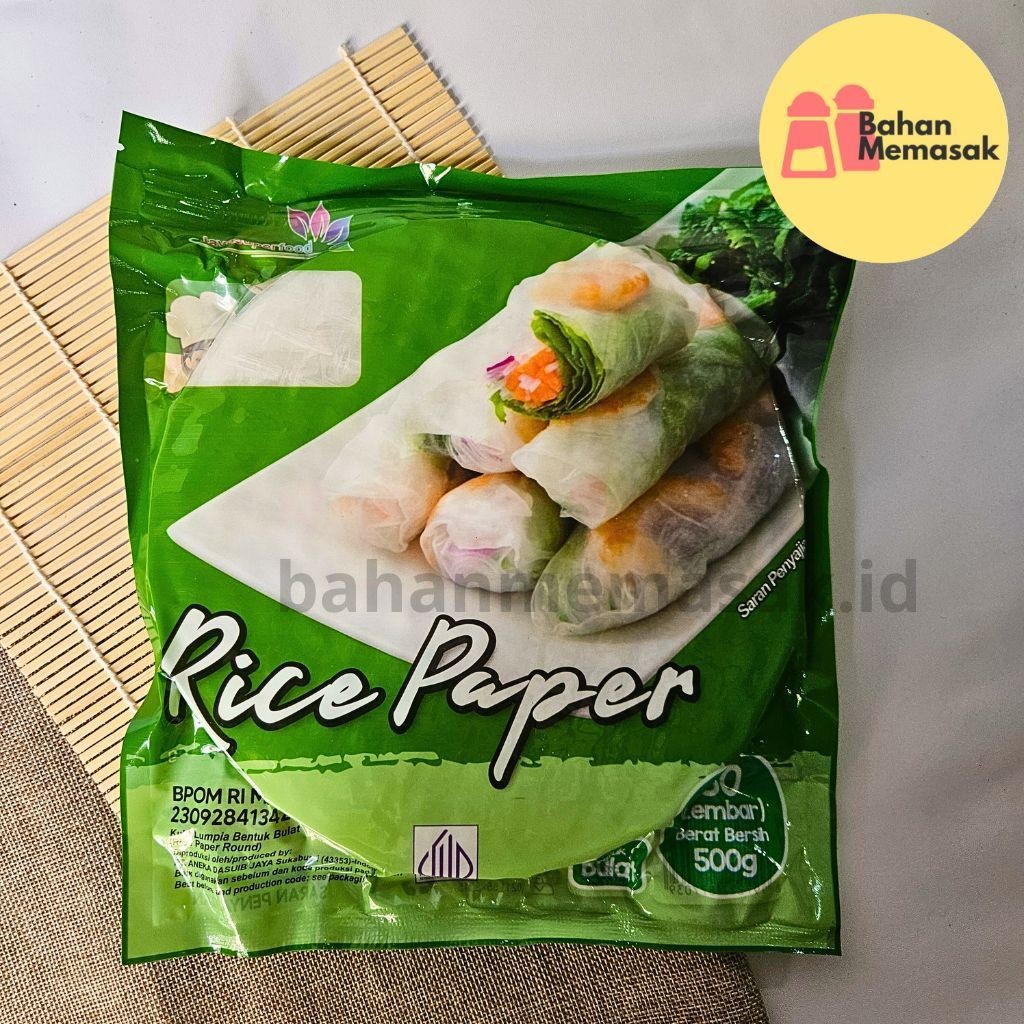 

Rice Paper Roll Kulit Lumpia Halal bentuk Bulat isi 50 lembar