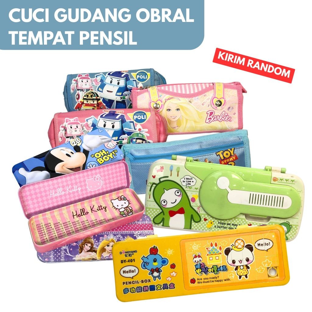 

OBRAL Cuci Gudang Tempat Pensil Impor Jenis Random Pencase Mix- SHSNP