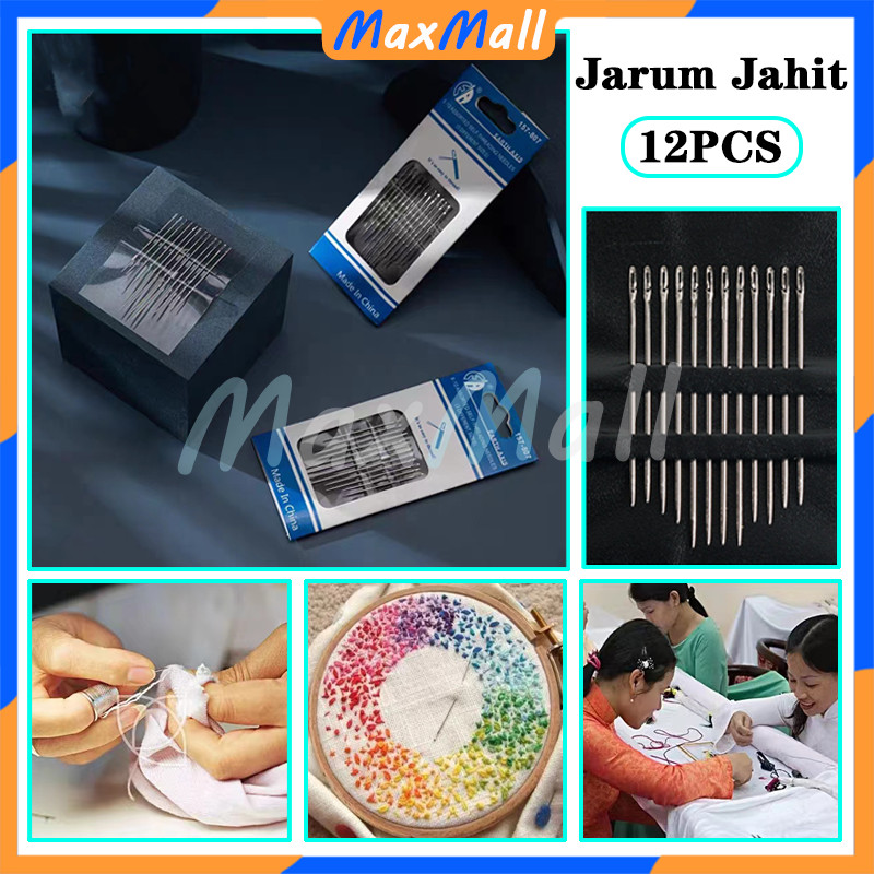 5set Jarum jahit praktis 12PCS/set  Jarum Jahit Serbaguna Praktis Jarum Jahit Set