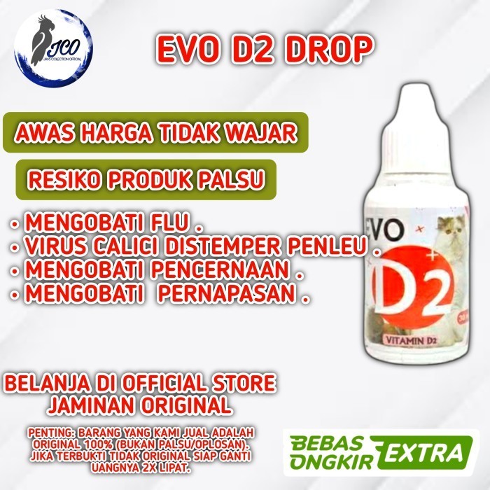 EVO D2 DROP OBAT KUCING D2 DROP OBAT KUCING FLU CALICI PANLEU DIARE D2