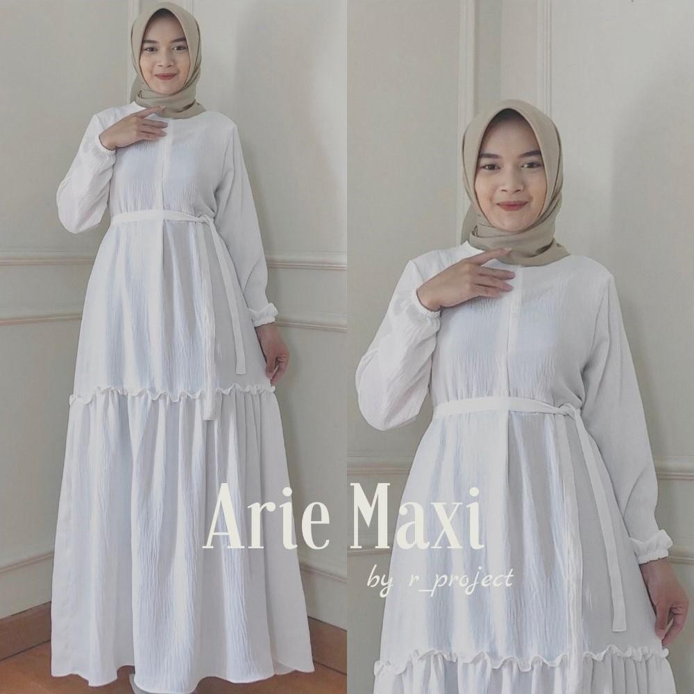 ARI MAXI Gamis Dress Bahan Adem Size Jumbo Ukuran S M L XL XXL XXXL 5L Terbaru Kekinian