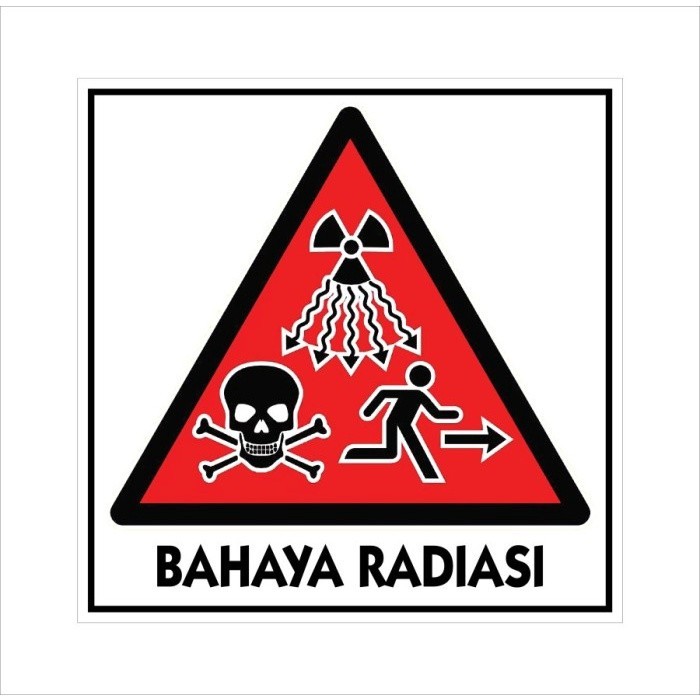 

STIKER VINYL BAHAYA RADIASI Uk. 15 x 15 CM SIGN RAMBU K3