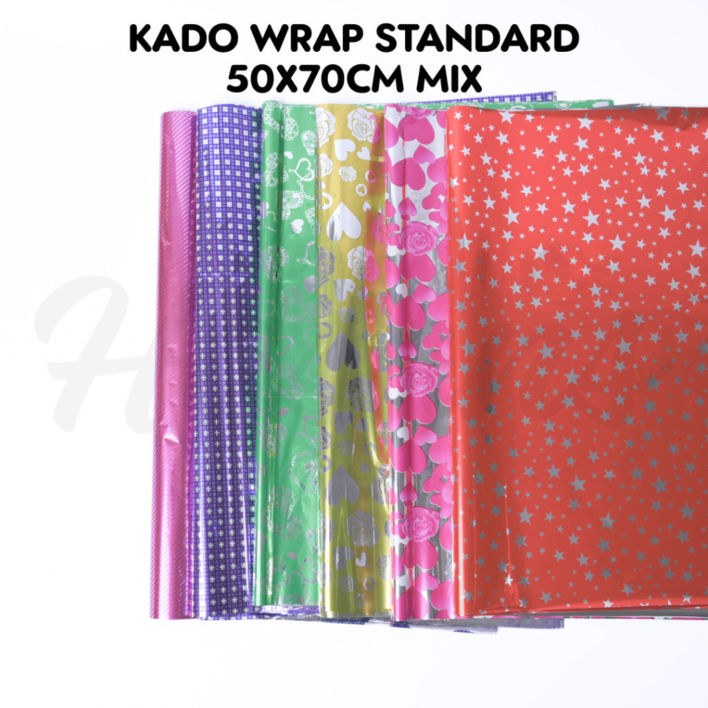 

(HASANS FLORIST)[50 Lembar] Kertas Kado Motif / Kertas Pembungkus Kado / Wrapping Paper / Kado Wrap Standard 50x70Cm