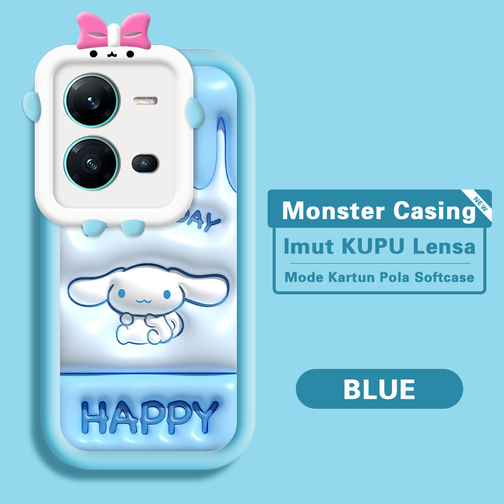 Vivo V25E V25 5G  Untuk Softcase Hp Kesing Casing Soft Phone Case Kartun Happy C3 1366Melindungi Cas