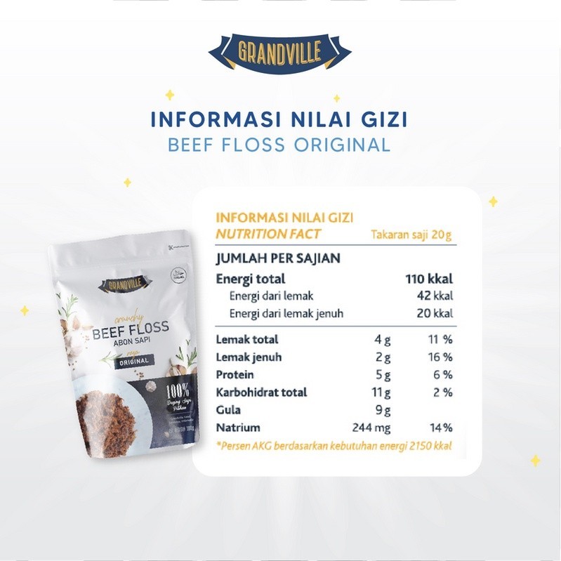 

GRANDVILLE ABON CRUNCHY ORIGINAL 100GRAM / ABON BAYI DAN ANAK
